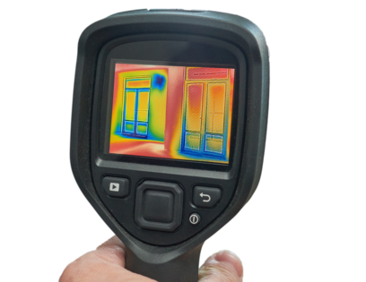 Thermografische Aufnahme eines Gebäudes